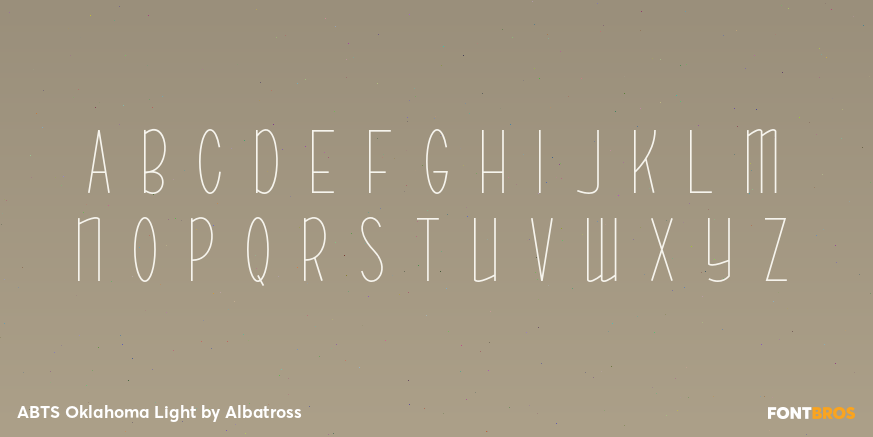 ABTS Oklahoma Light Font Poster #1