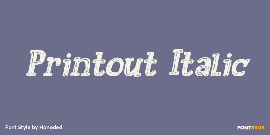 Printout Italic Poster