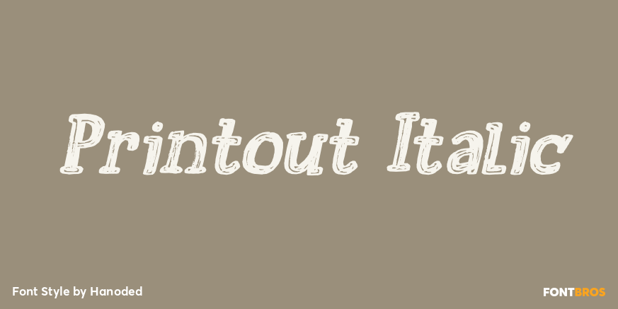 Printout Italic Poster