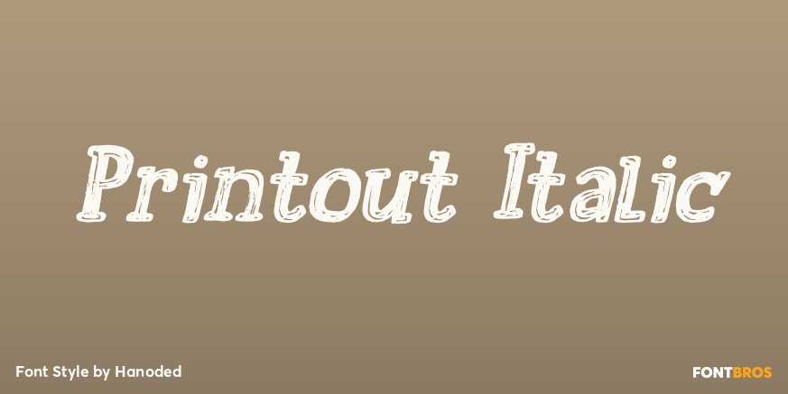 Printout Italic Poster