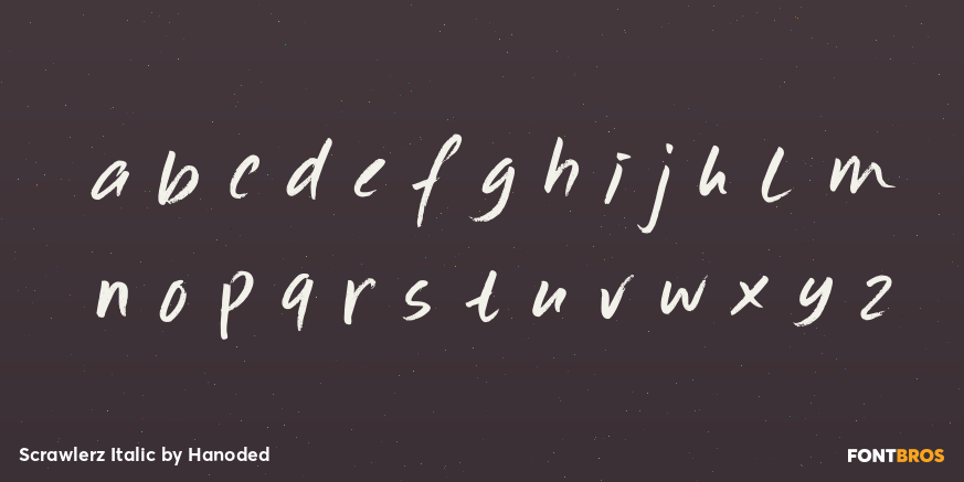 Scrawlerz Italic Font Poster #3
