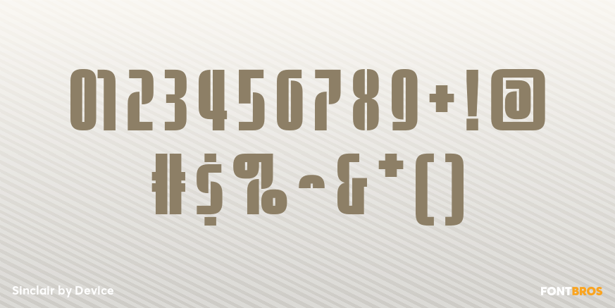 Sinclair Font Poster #4