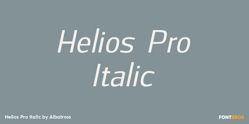 Helios Pro Italic Font Poster #1