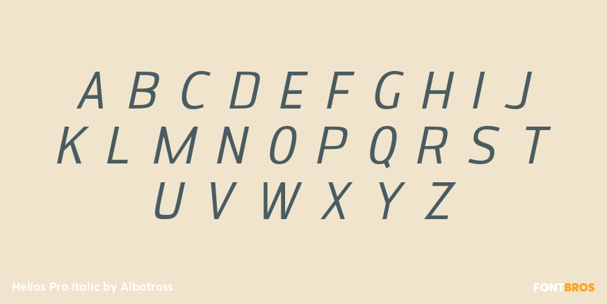Helios Pro Italic Font Poster #2
