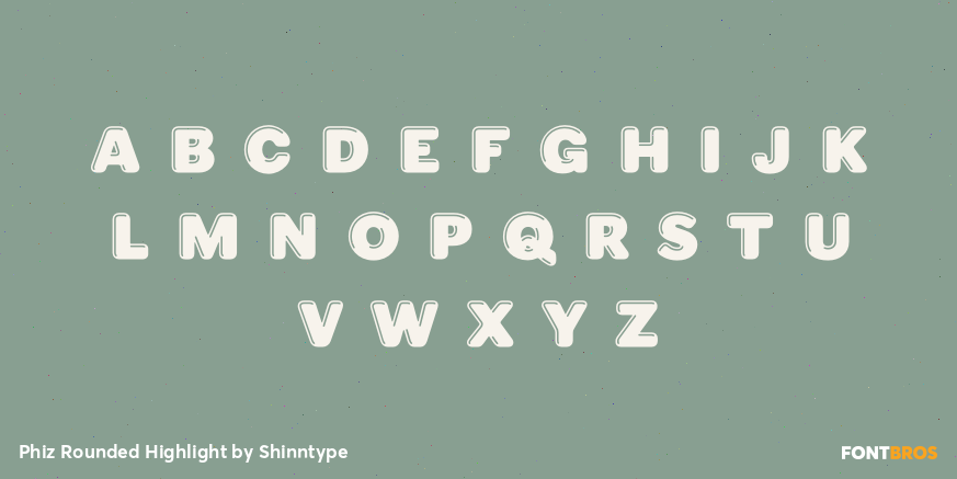 Phiz Rounded Highlight Font Poster #3