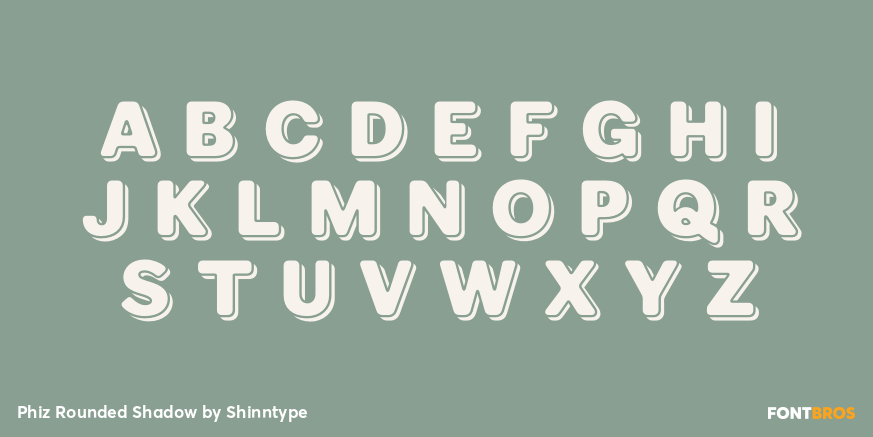 Phiz Rounded Shadow Font Poster #2