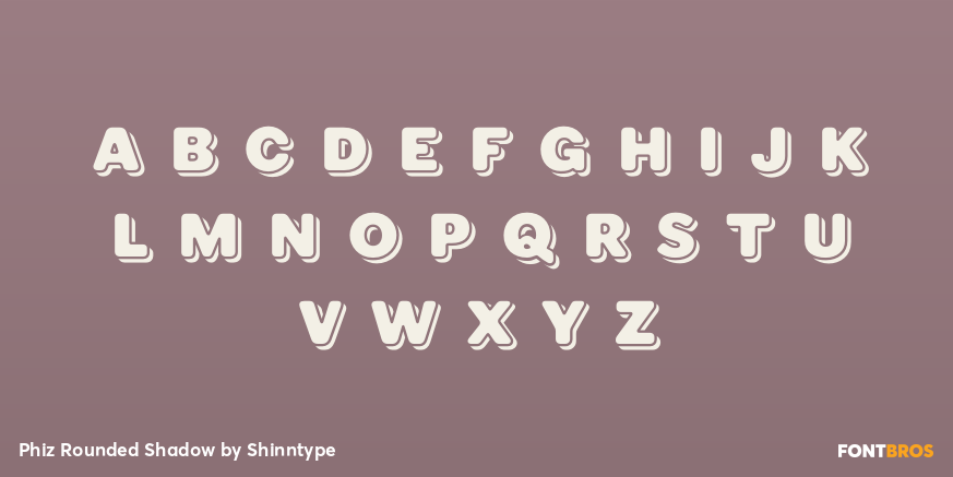 Phiz Rounded Shadow Font Poster #3
