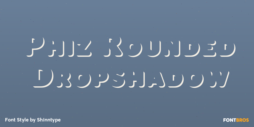 Phiz Rounded Dropshadow Font Poster #1