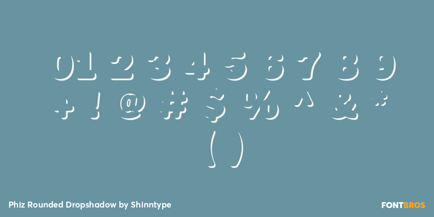 Phiz Rounded Dropshadow Font Poster #4