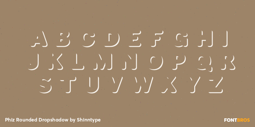 Phiz Rounded Dropshadow Font Poster #2