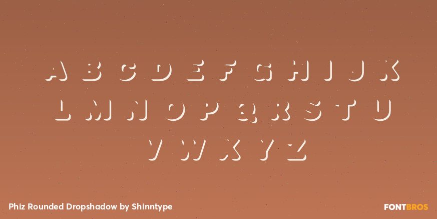 Phiz Rounded Dropshadow Font Poster #3