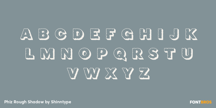 Phiz Rough Shadow Font Poster #3