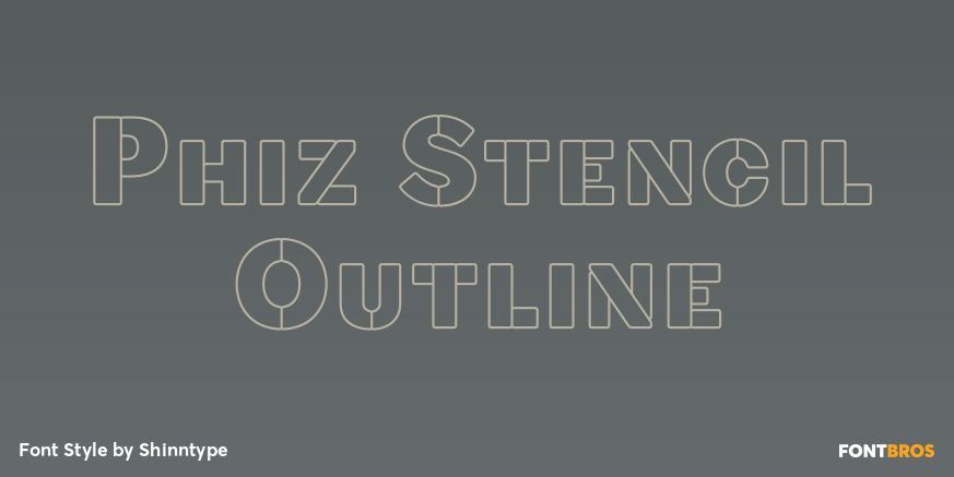 Phiz Stencil Outline Font Poster #1