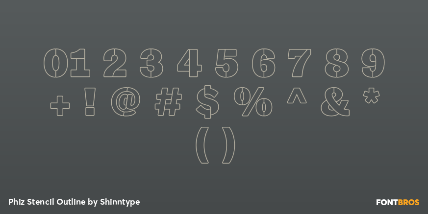 Phiz Stencil Outline Font Poster #1