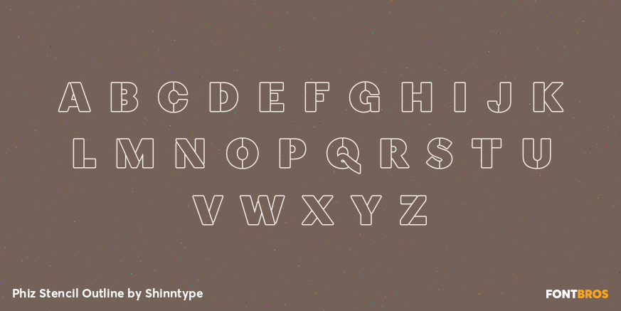 Phiz Stencil Outline Font Poster #1