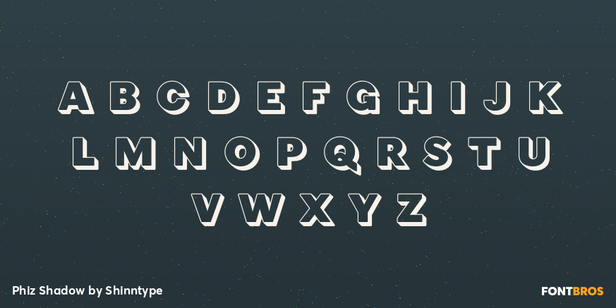 Phiz Shadow Font Poster #3