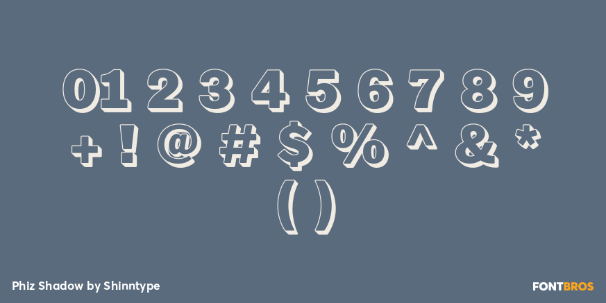 Phiz Shadow Font Poster #4