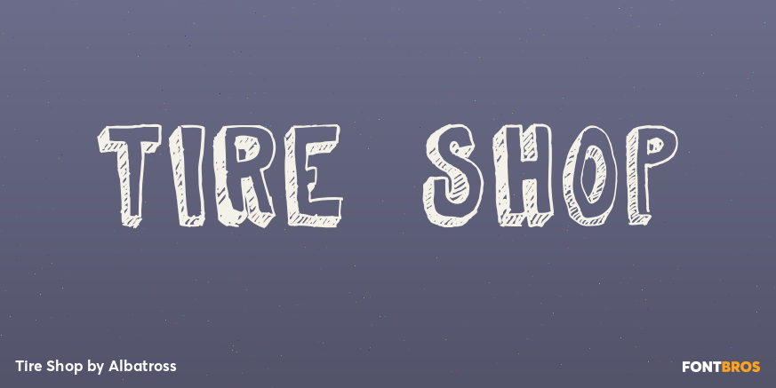 Tire Shop Font Poster