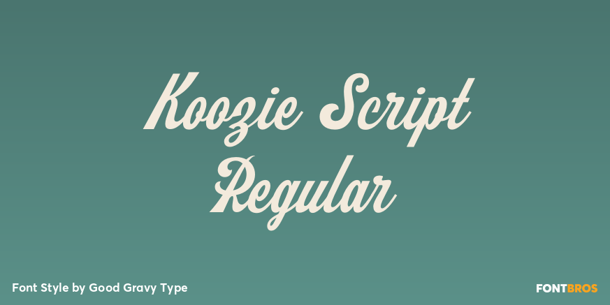 Koozie Script Regular Poster