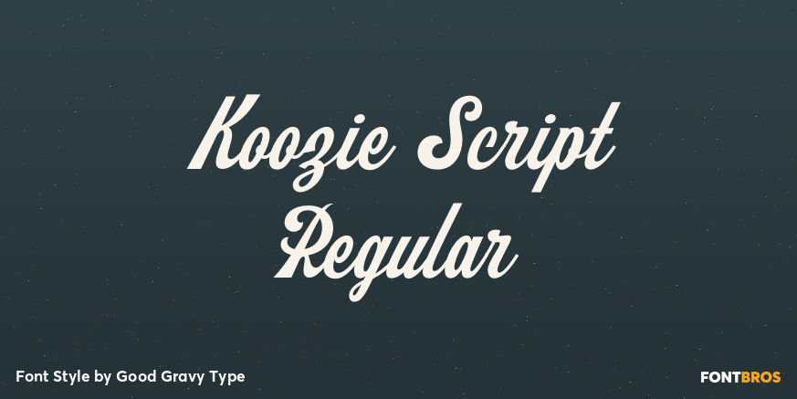 Koozie Script Regular Font Poster