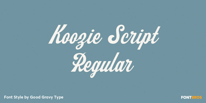 Koozie Script Regular Font Poster