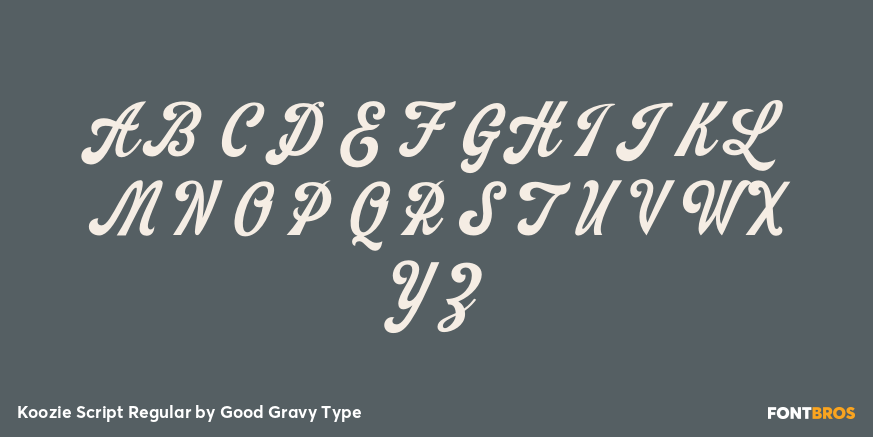 Koozie Script Regular Font Poster #1