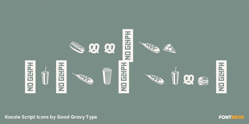 Koozie Script Icons Poster