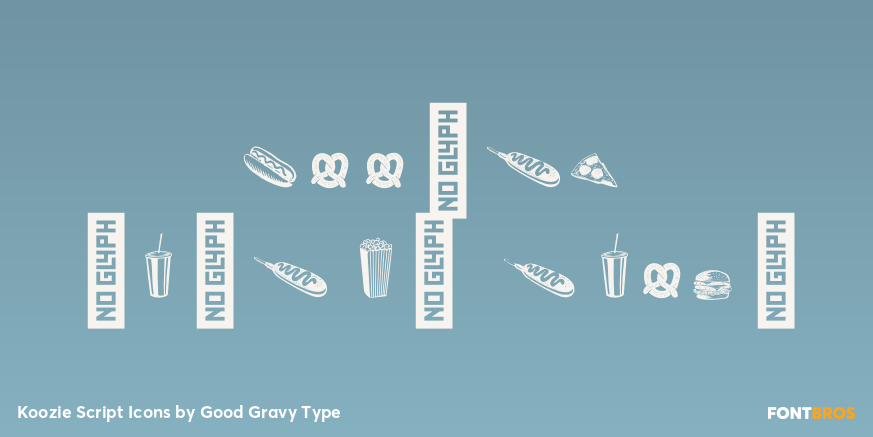 Koozie Script Icons Poster