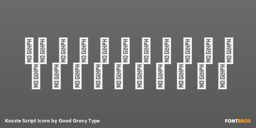 Koozie Script Icons Font Poster #4