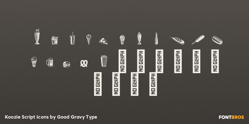 Koozie Script Icons Font Poster #1
