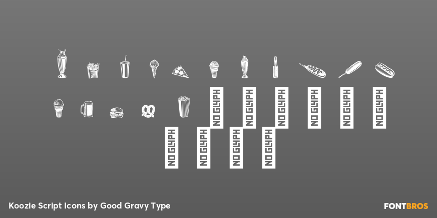 Koozie Script Icons Font Poster #1