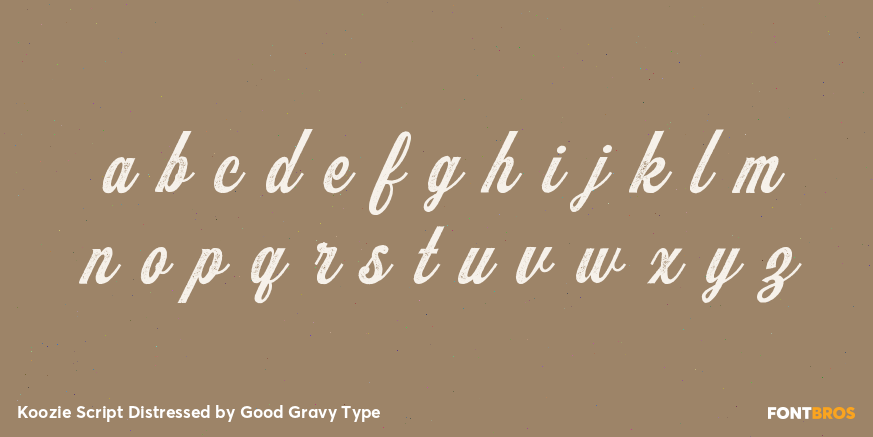 Koozie Script Distressed Font Poster #3