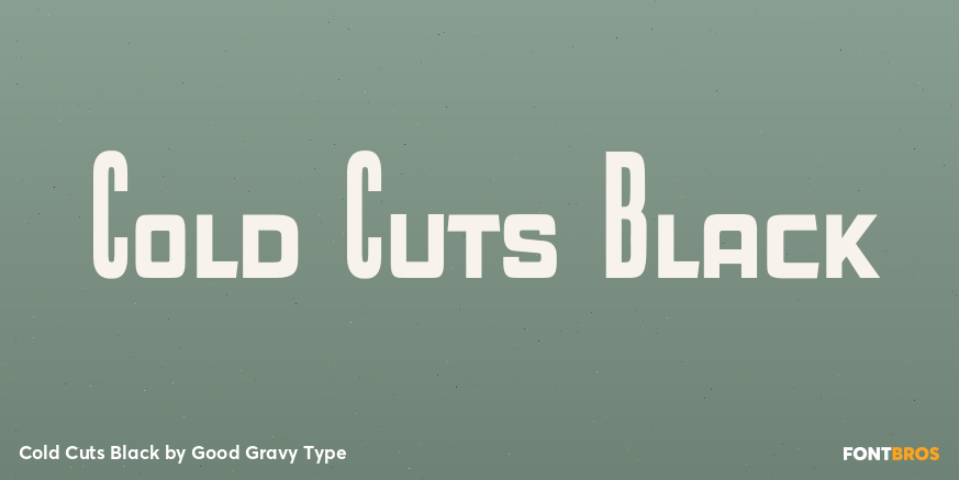 Cold Cuts Black Font Poster