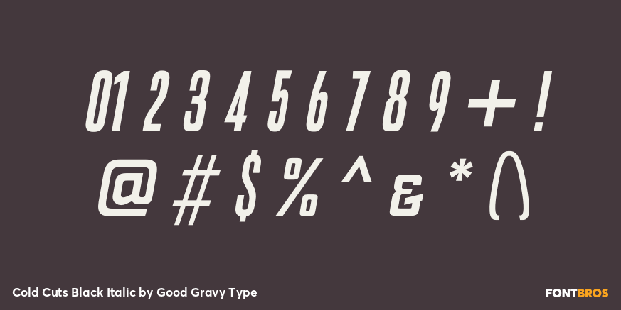 Cold Cuts Black Italic Font Poster #1