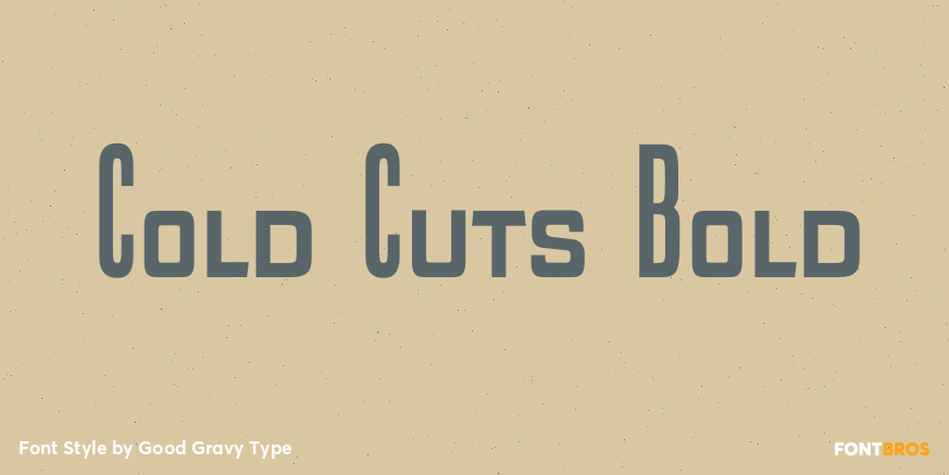 Cold Cuts Bold Font Poster