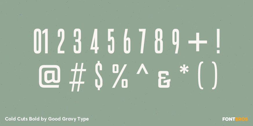 Cold Cuts Bold Font Poster #1