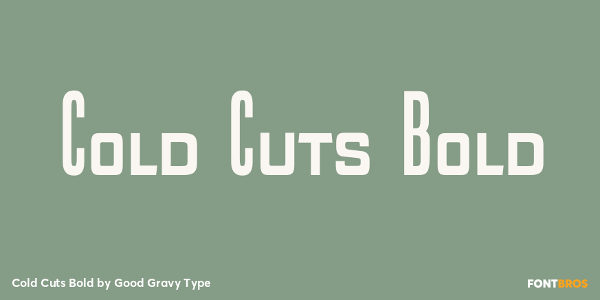 Cold Cuts Bold Font Poster