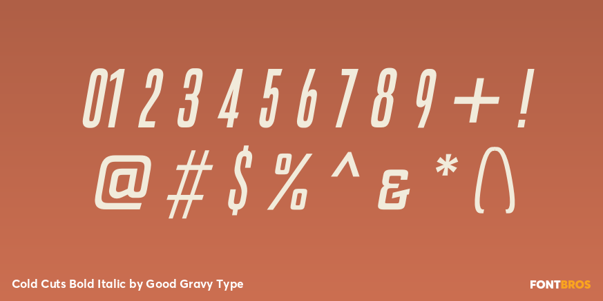 Cold Cuts Bold Italic Font Poster #1