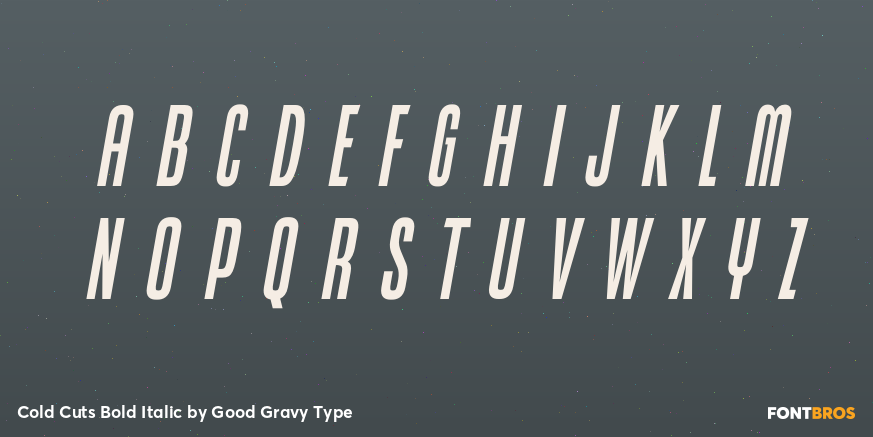 Cold Cuts Bold Italic Font Poster #1