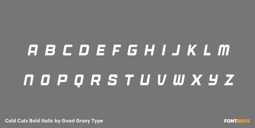 Cold Cuts Bold Italic Font Poster #1