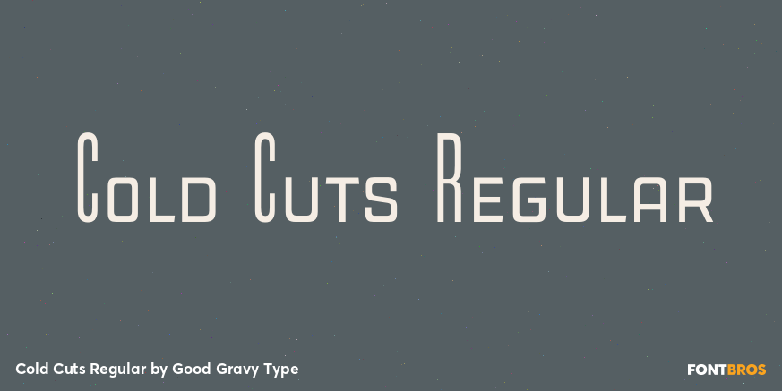 Cold Cuts Regular Font Poster
