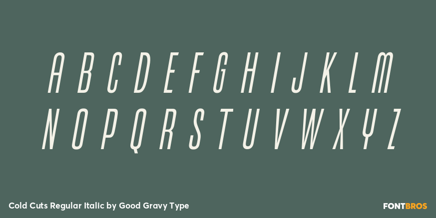 Cold Cuts Regular Italic Font Poster #2