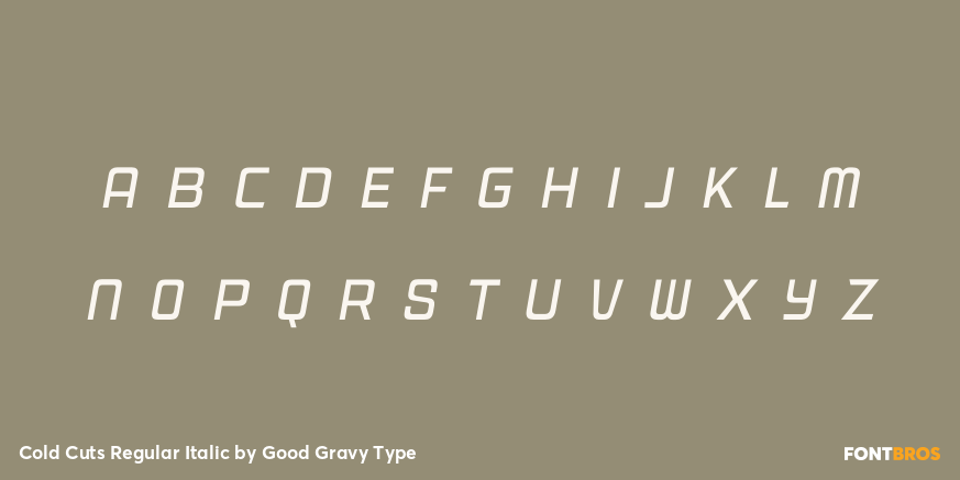 Cold Cuts Regular Italic Font Poster #3