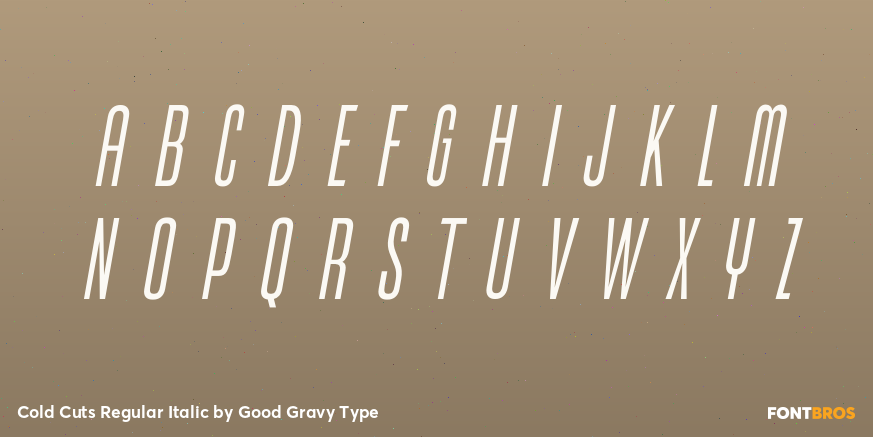 Cold Cuts Regular Italic Font Poster #1