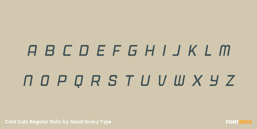 Cold Cuts Regular Italic Font Poster #1