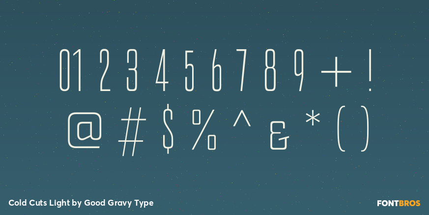 Cold Cuts Light Font Poster #1