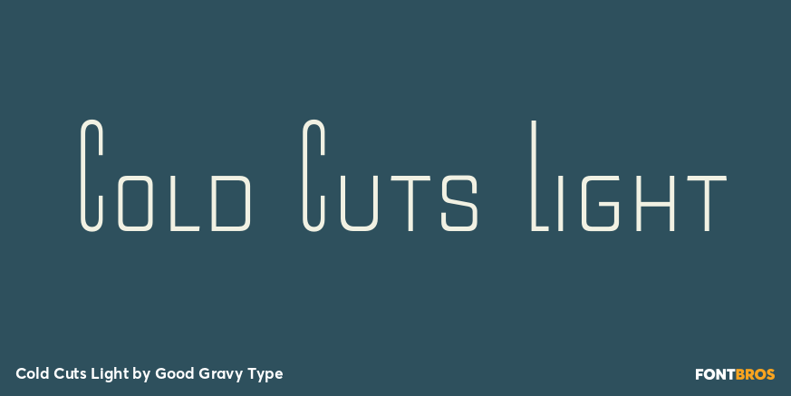 Cold Cuts Light Font Poster #1