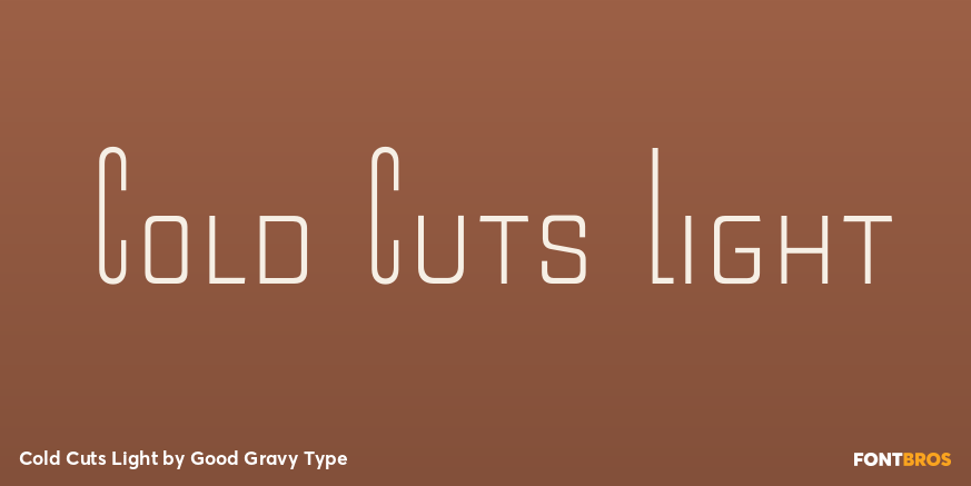 Cold Cuts Light Font Poster