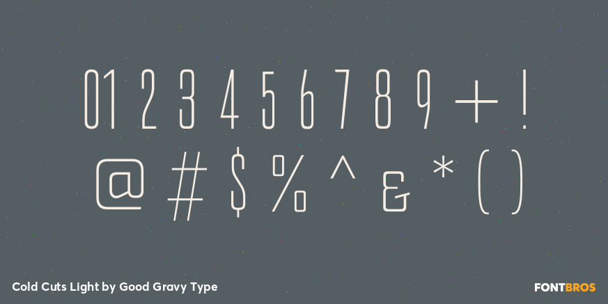 Cold Cuts Light Font Poster #4