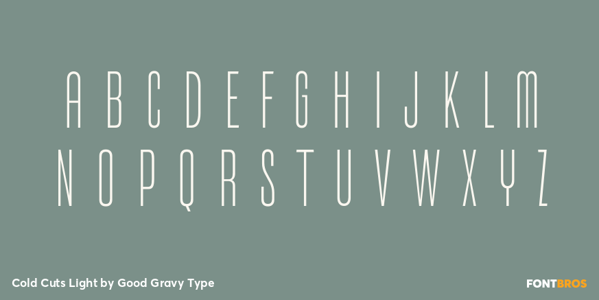 Cold Cuts Light Font Poster #1